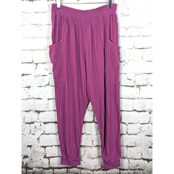 SUNDANCE "Barbado" Boho Beachy Drop-Crotch Harem Cotton Pants Pockets Large - Picture 3 of 8
